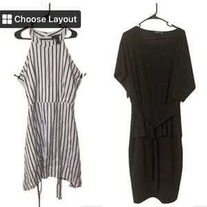 Bundle of XXL Ashley Stewart Striped Dress size 20 & Boohoo Formal Dress size 18